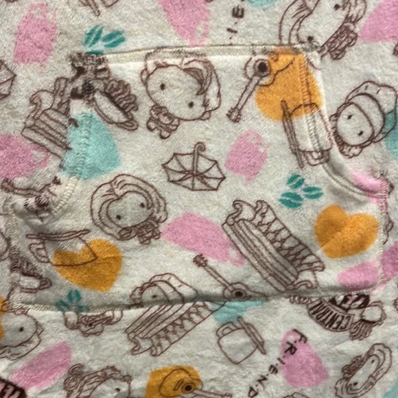 WARNER BROS Girls' Friends Pull Over Hooded Dorm Sleepwear Night Gown - Picture 4 of 6